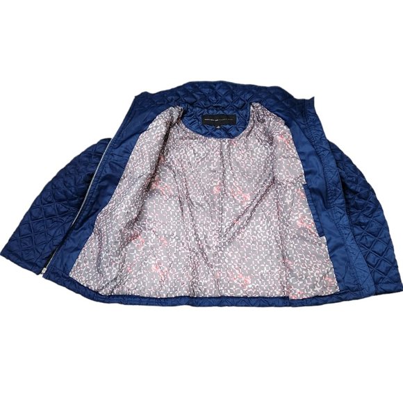 Marc New York Andrew Marc Navy Quilted Puff Jacket Zipper Pockets XS - Picture 7 of 12